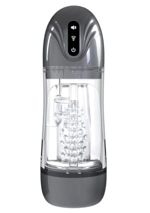 Pumped SonicPull 10 Function Multimedia Enhanced Masturbator - Gun Metal