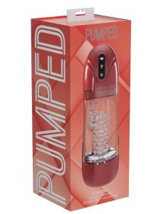 Pumped SonicPull 10 Function Multimedia Enhanced Masturbator - Metallic Red