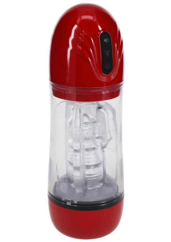 Pumped SonicPull 10 Function Multimedia Enhanced Masturbator - Metallic Red - Image 4