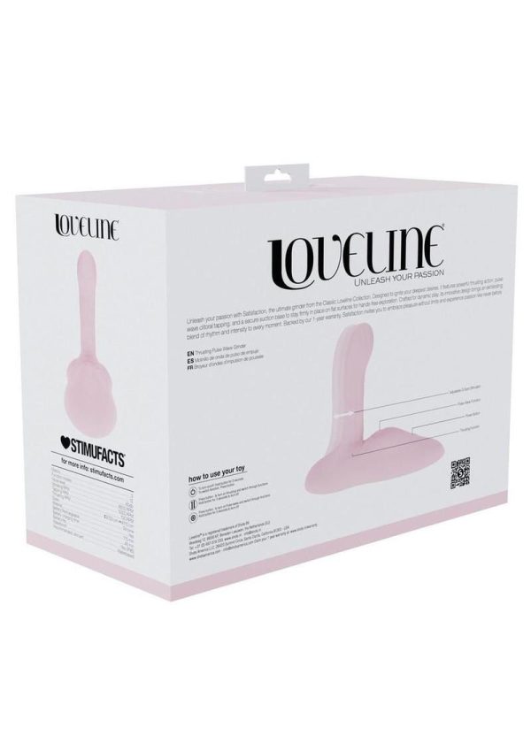 Loveline Satisfaction Grinder Silicone Rechargeable Thrusting  Pulse Wave Vibrator - Pink - Image 4