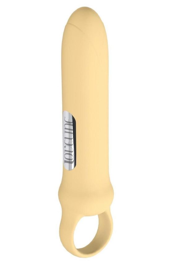 Loveline Harmony Loop Grip Vibe Ergonomic 10 Function Silicone Bullet Massager - Yellow - Image 3
