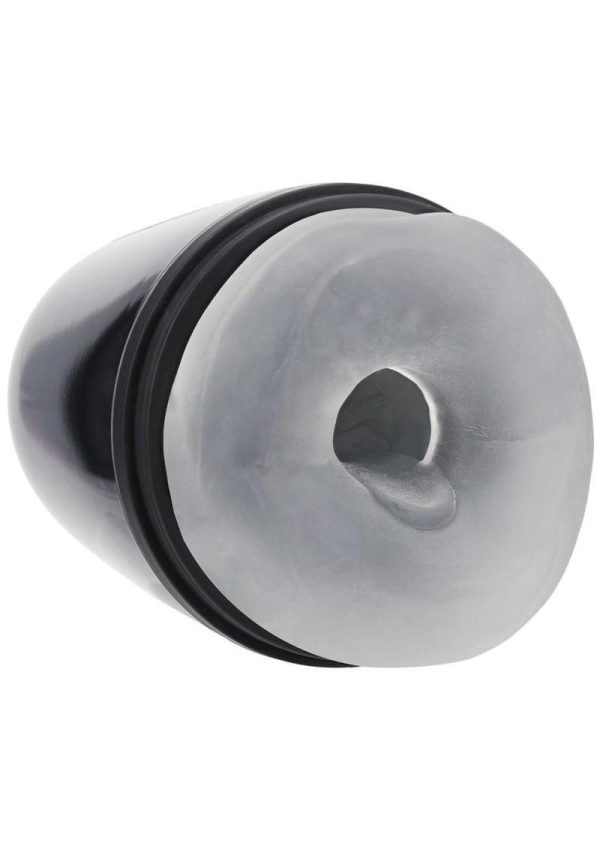 Pumped Vibrobator Pressure Suction 9 Function Vibrating Rechargeable Masturbator - Gun Metal - Image 3