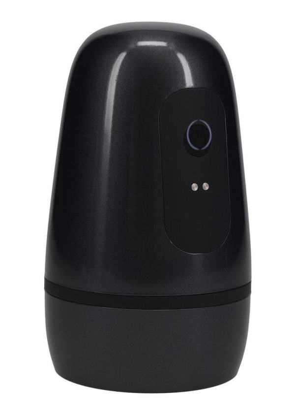 Pumped Vibrobator Pressure Suction 9 Function Vibrating Rechargeable Masturbator - Gun Metal - Image 4