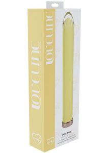 Loveline Sparkle Rechargeable 10 Function Glass Vibrator n6.3in  - Yellow