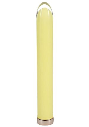 Loveline Sparkle Rechargeable 10 Function Glass Vibrator n6.3in  - Yellow