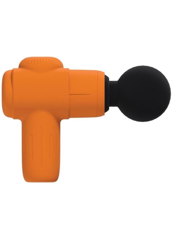 Loveline MicroBoost 10 Function Vibrating Rechargeable Silicone Massager - Orange - Image 3
