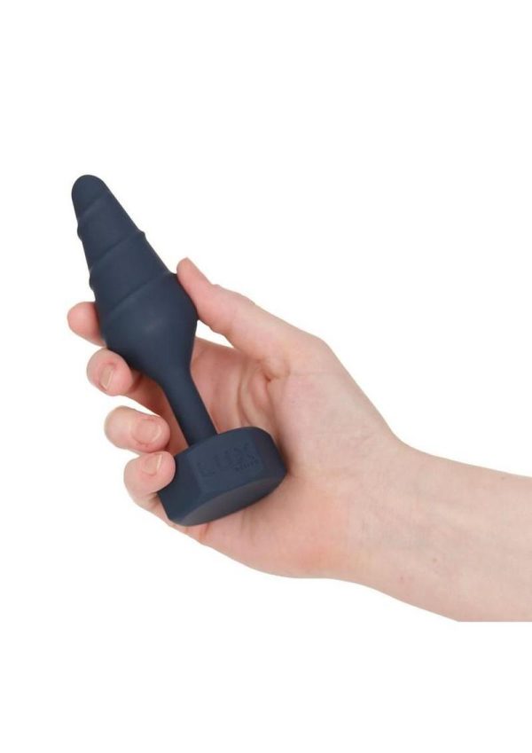 Lux Active Twist Rechargeable Silicone Anal Plug - Large - Blue - Image 3
