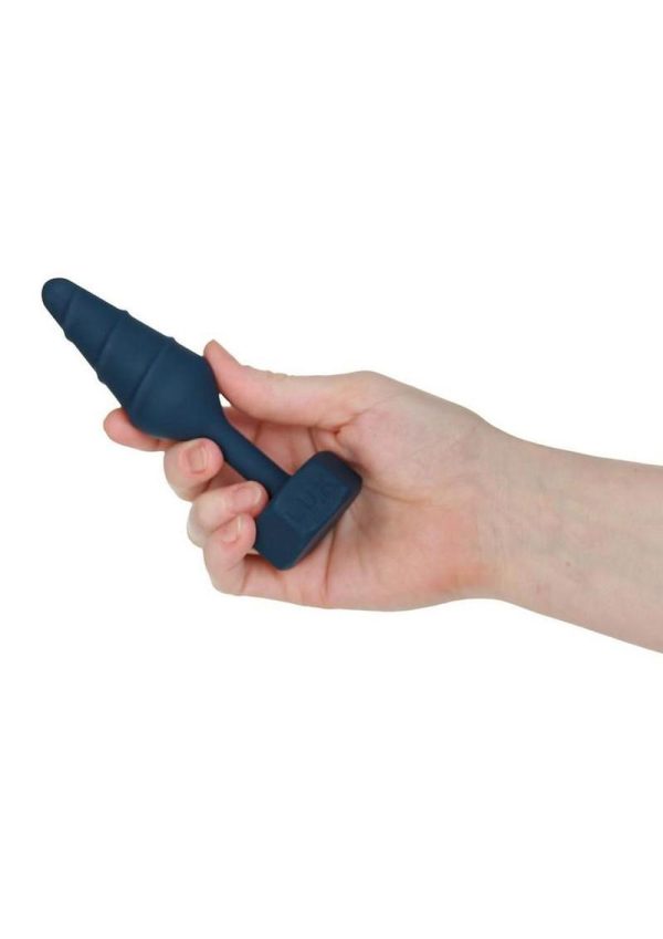 Lux Active Twist Rechargeable Silicone Anal Plug - Small - Blue - Image 3