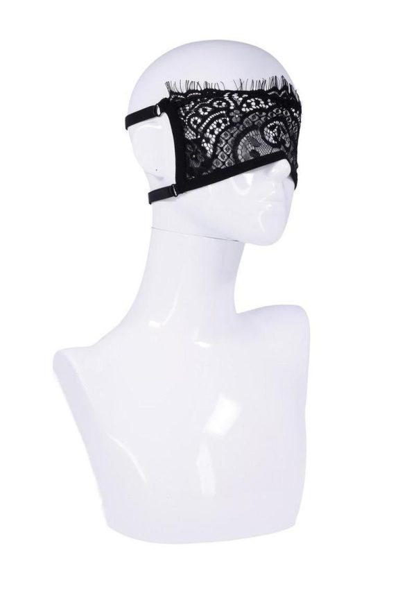 Sex and Mischief Veiled Vision Lace Blindfold - Black - Image 4