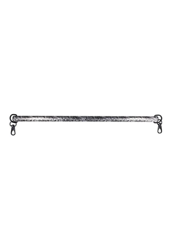 Sex and Mischief Lace Spreader Bar - Silver/Black