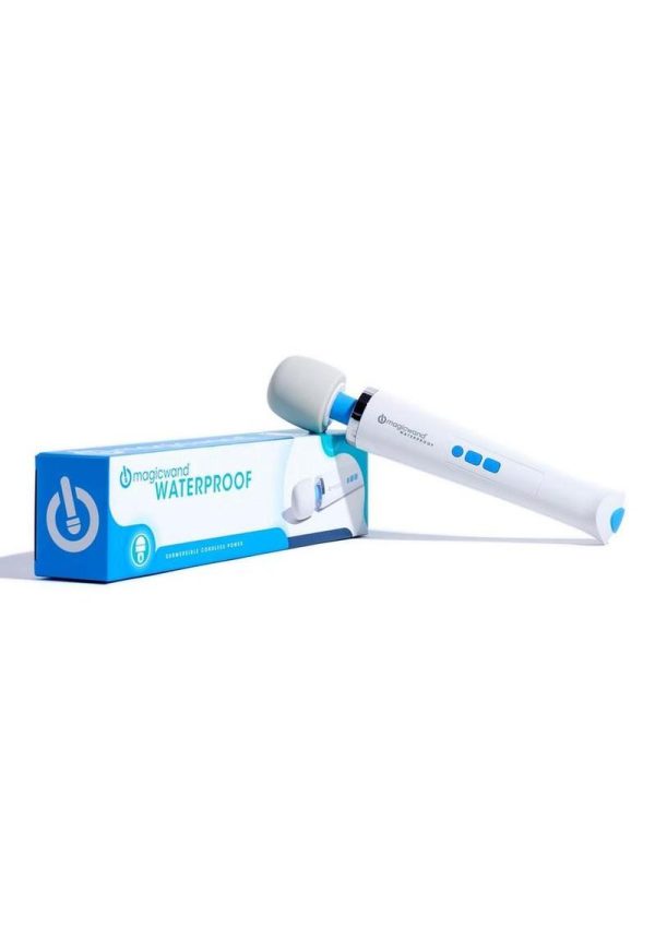 Magic Wand Plus HV-360 Waterproof Rechargeable Multispeed Vibration Massager - White/Blue - Image 4