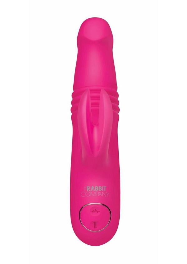 The Rabbit Company The Mini Thrusting Rabbit Rechargeable Silicone Vibrator - Pink - Image 3