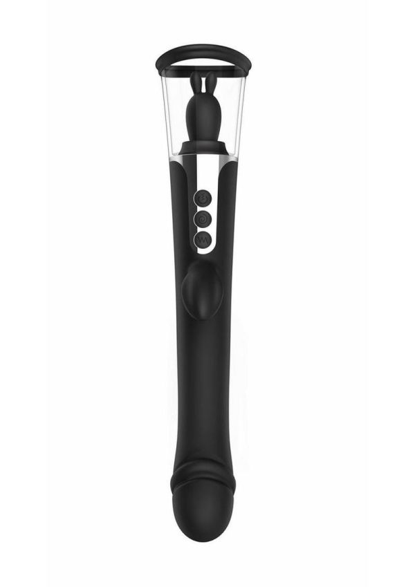 The Rabbit Company The 3 Way Rabbit Rechargeable Silicone Triple Stimulating Vibrator - Black - Image 3