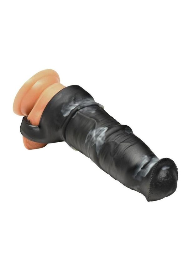 Creature Cocks Stallion Silicone Penis Extension - Black/Gray - Image 3