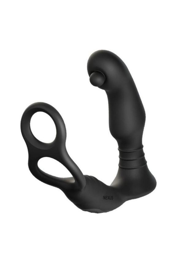Nexus SIMUL8 Orbit Edition Rechargeable Silicone Vibrating Dual Motor Anal Cock and Ball Massager - Black - Image 4