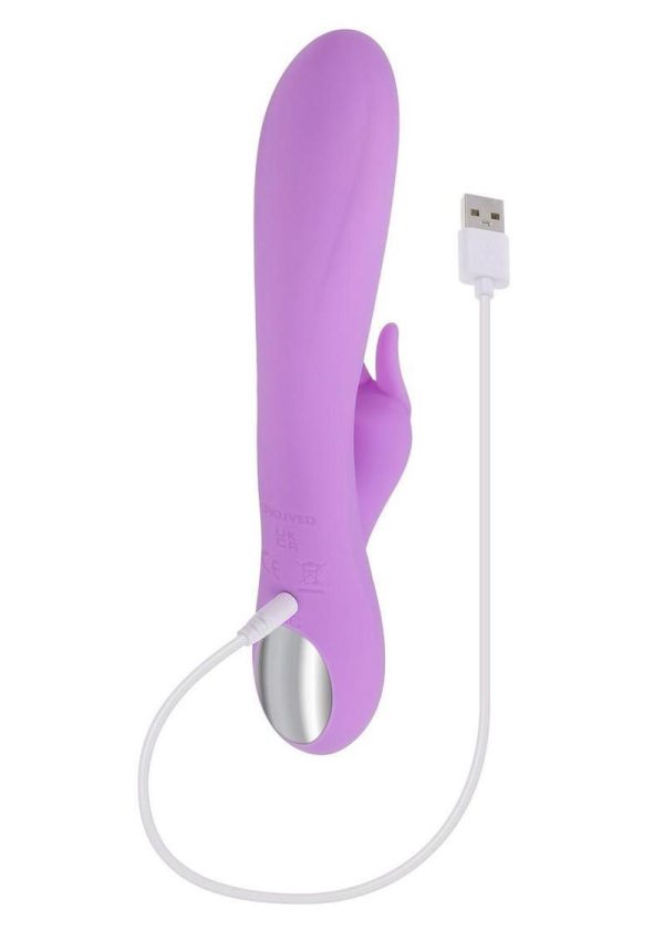 Bead The Way Rechargeable Silicone Rabbit Vibrator - Pink - Image 4
