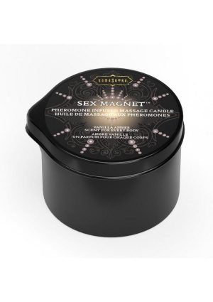 Sex Magnet Pheromone Massage Candle with Pour Spout - Small - Vanilla/Amber
