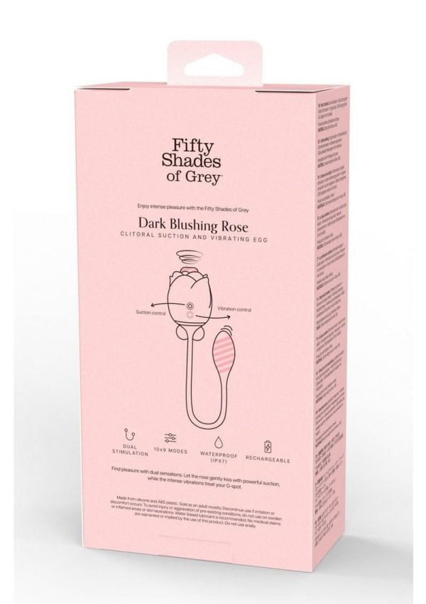 Fifty Shades of Grey Dark Blushing Rose Rechargeable Silicone Clitoral Stimulator - Black - Image 3