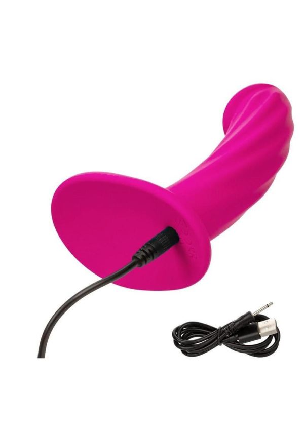 G-Ride Easy Ride Rechargeable Silicone Vibrating Dildo - Pink - Image 4