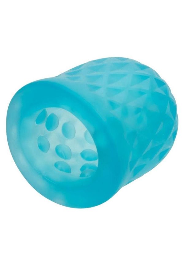 Pop Sock Tickler Reversible Textured Stroker - Blue - Image 3