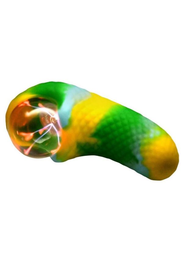 Creature Cocks Electric Eye Plasma Rechargeable Silicone Light-Up Vibrator - Green/Yellow - Image 3