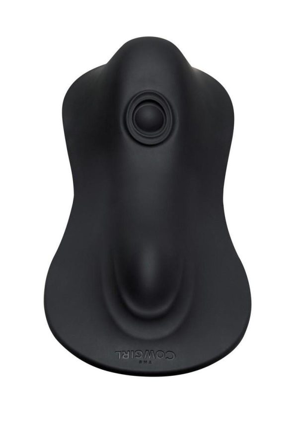 Cowgirl Rodeo Rumbler Grinding Vibrating Tapping Rechargeable Silicone Dildo - Black - Image 3