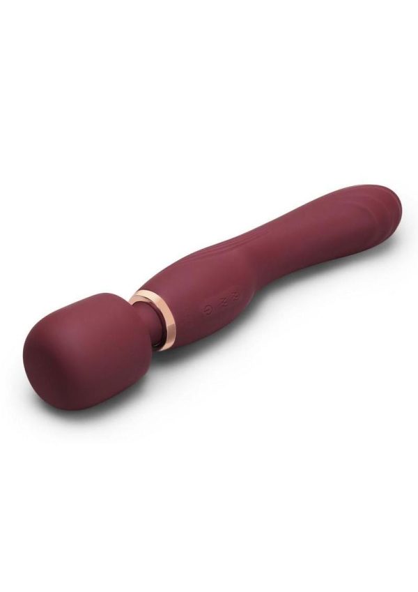 Le Wand Flat Top Fusion G  Rechargeable Silicone Vibrator - Ruby Red - Image 3