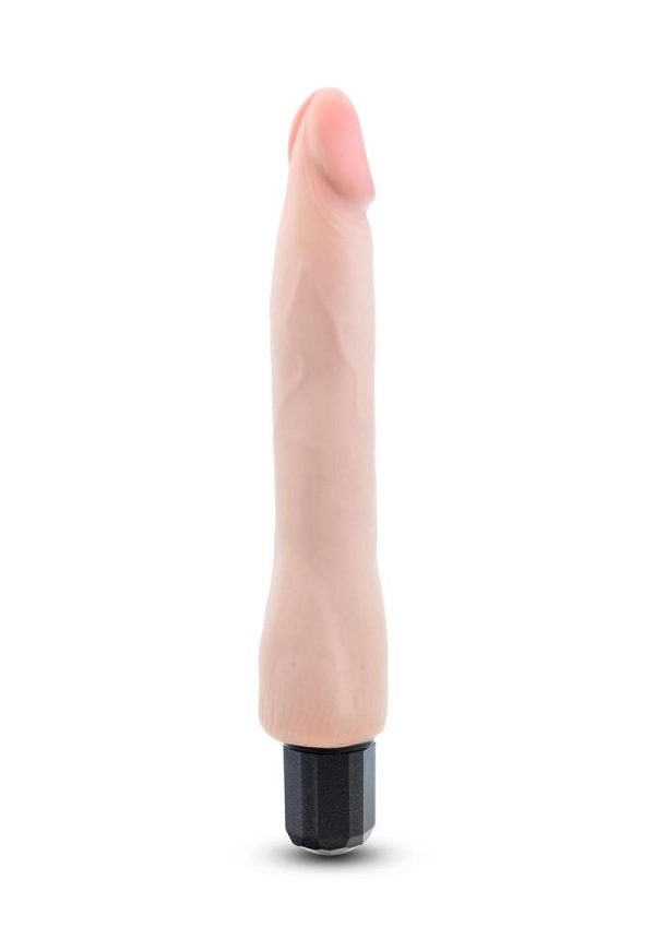 Au Naturel Vanilla Ice Vibrating Dildo 8.75in - Vanilla