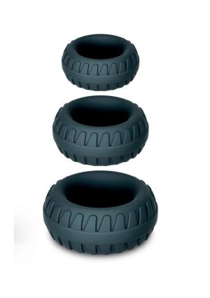 Performance Plus Drift Silicone Cock Rings (3 Piece Set) - Black