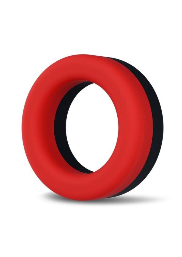 Performance Plus Takeoff Silicone Cock Ring - Red/Black