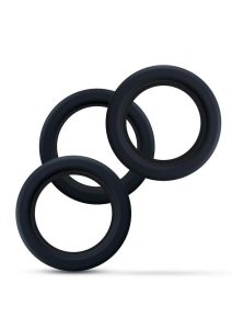 Performance Plus Accelerate Silicone Cock Ring Set (3 Piece) - Black