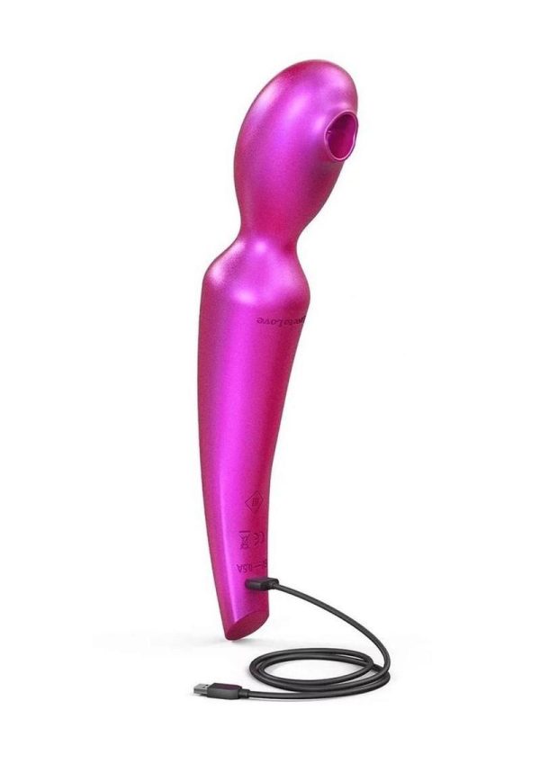 Love to Love Pleaser Silicone Rechargeable Clitoral Stimulator - Iridescent Berry - Image 3