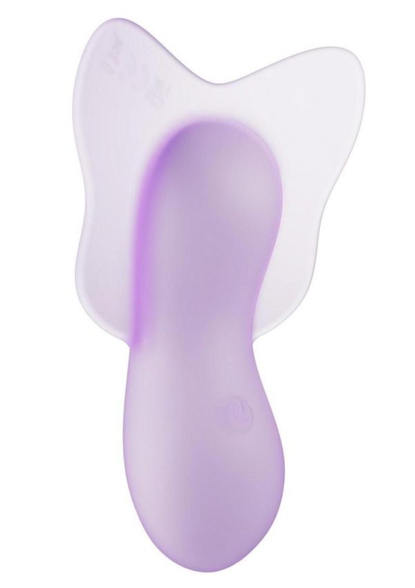 Play With Me Flutter Love Rechargeable Silicone Clitoral Vibrator - Purple - Image 3