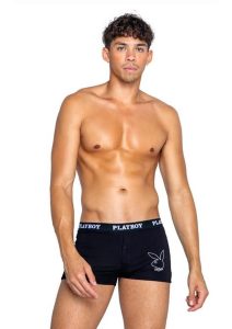 Playboy Mens Tuxedo Boxer Brief - Large - Black/White