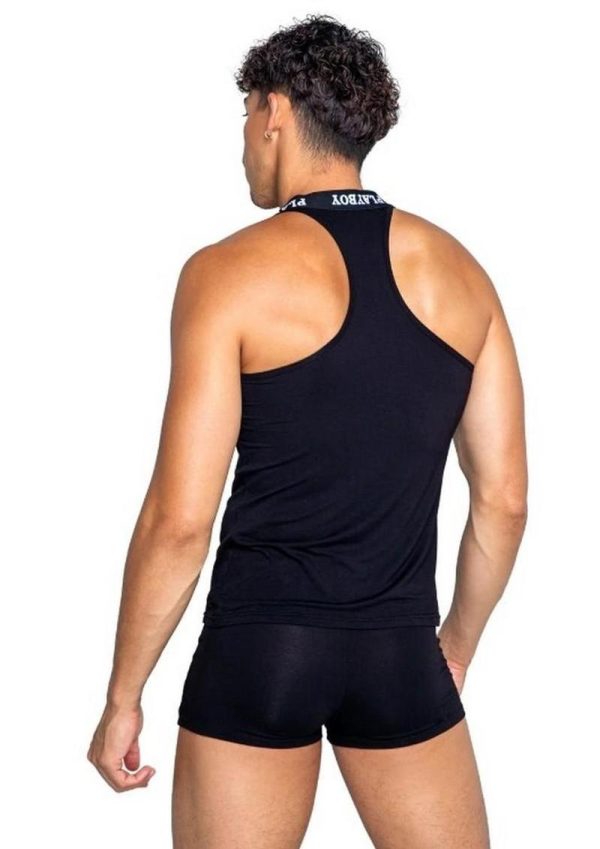 Playboy Mens Tuxedo Boxer Brief - Large - Black/White - Image 3