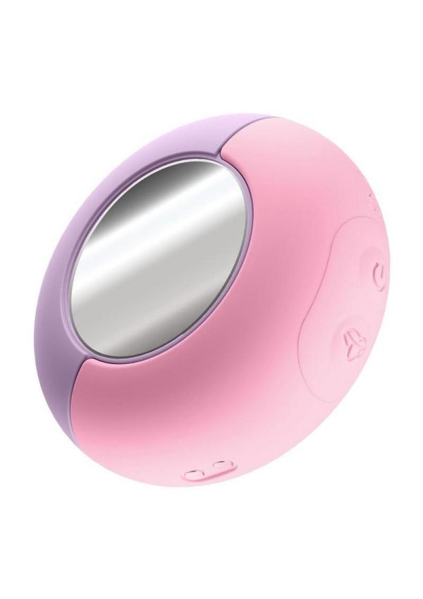 Play With Me Pout and Play Rechargeable Silicone Dual End Vibrator - Pink - Image 3