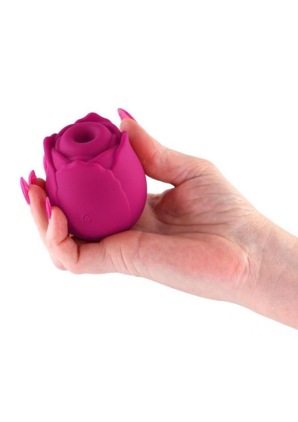INYA The Vibrating Rose Rechargeable Silicone Clitoral Stimulator - Red - Image 3