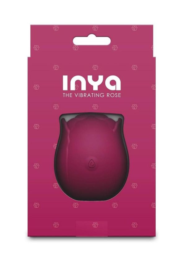 INYA The Vibrating Rose Rechargeable Silicone Clitoral Stimulator - Red - Image 4