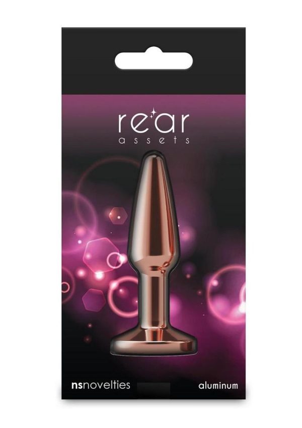 Rear Assets Chrome Tapered Anal Plug - Small - Rose Gold - Image 4