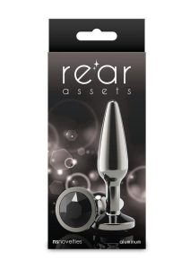 Rear Assets Chrome Tapered Anal Plug - Medium - Gray