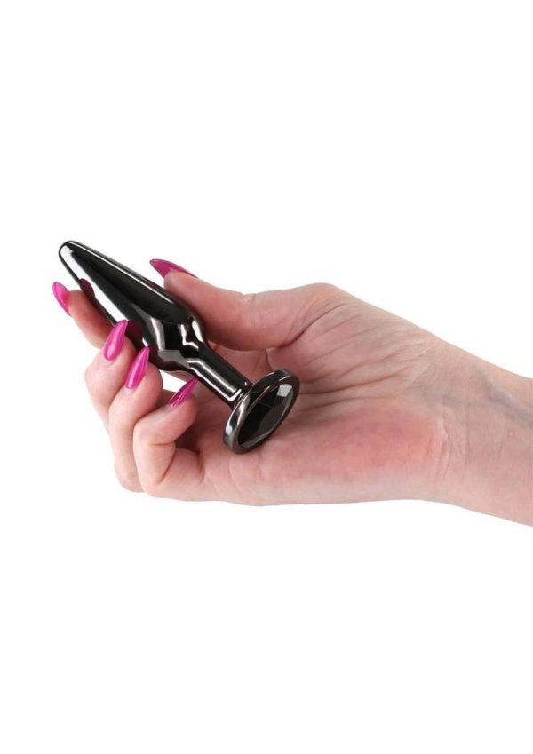 Rear Assets Chrome Tapered Anal Plug - Medium - Gray - Image 3