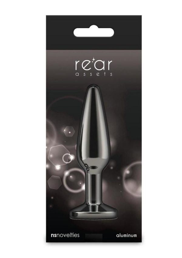 Rear Assets Chrome Tapered Anal Plug - Medium - Gray - Image 4