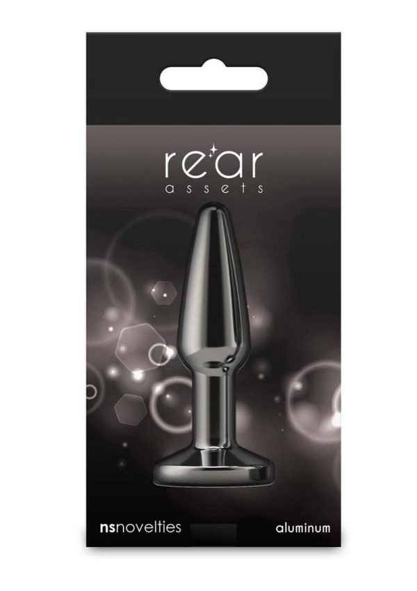 Rear Assets Chrome Tapered Anal Plug - Small - Gray - Image 4