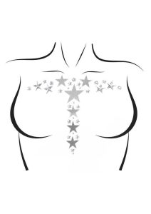 Leg Avenue Kismet Mirror Star Body Jewels Stickers and Body Glitter (2 Pack) - Silver