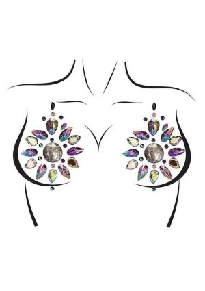 Leg Avenue Cressida Nipple Jewels Stickers (2 Packets) - Multicolor