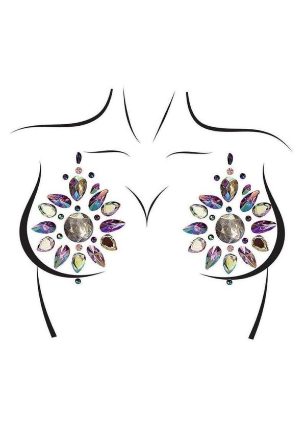 Leg Avenue Cressida Nipple Jewels Stickers (2 Packets) - Multicolor