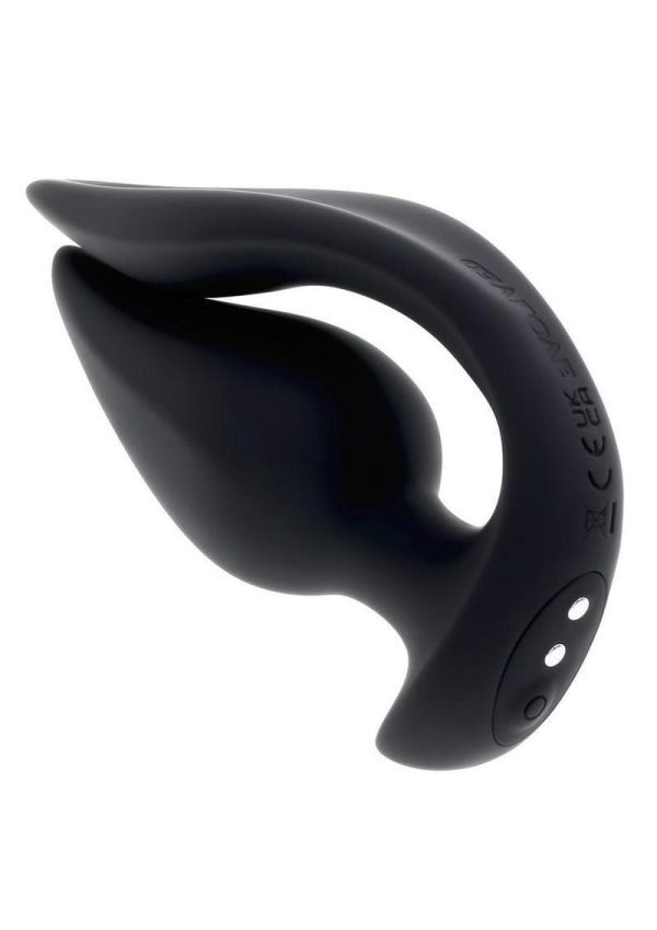 The Genie Rechargeable Silicone Multi-play Vibrator with Remote - Black - Image 3