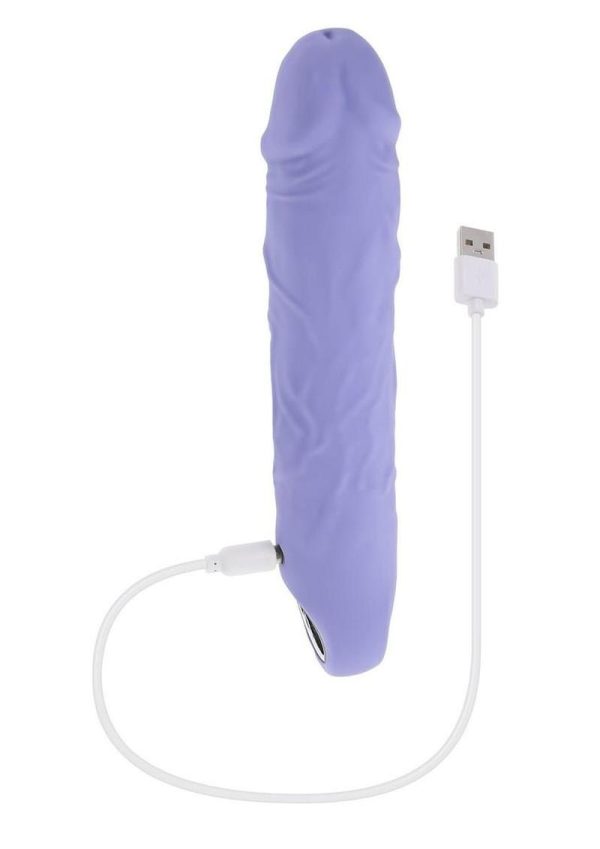 Large Purple Fantasy Rechargeable Silicone Vibrator - Image 4