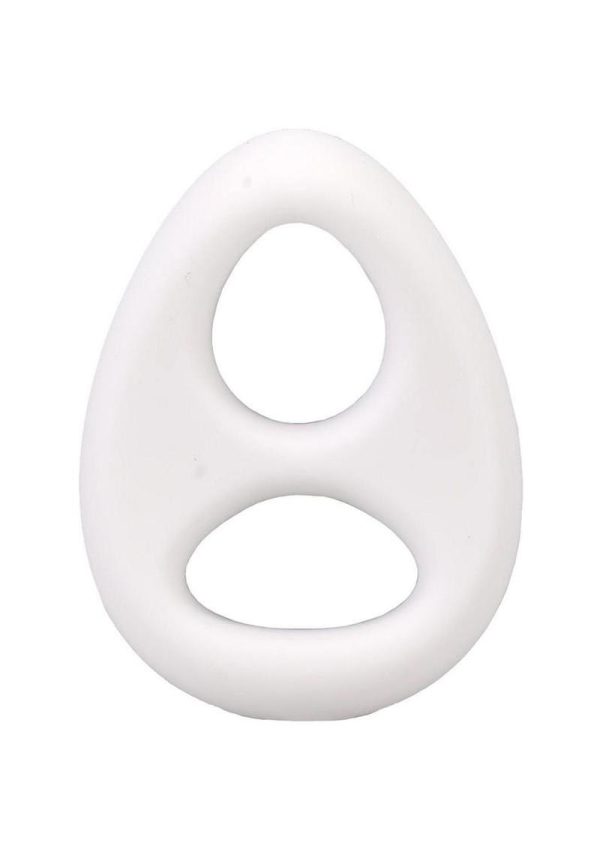 Rock Solid The Code Silicone Cock Ring with Bandana - White/Black - Image 3