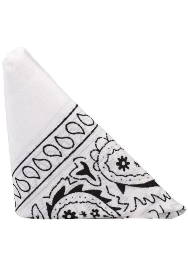Rock Solid The Code Silicone Cock Ring with Bandana - White/Black - Image 4